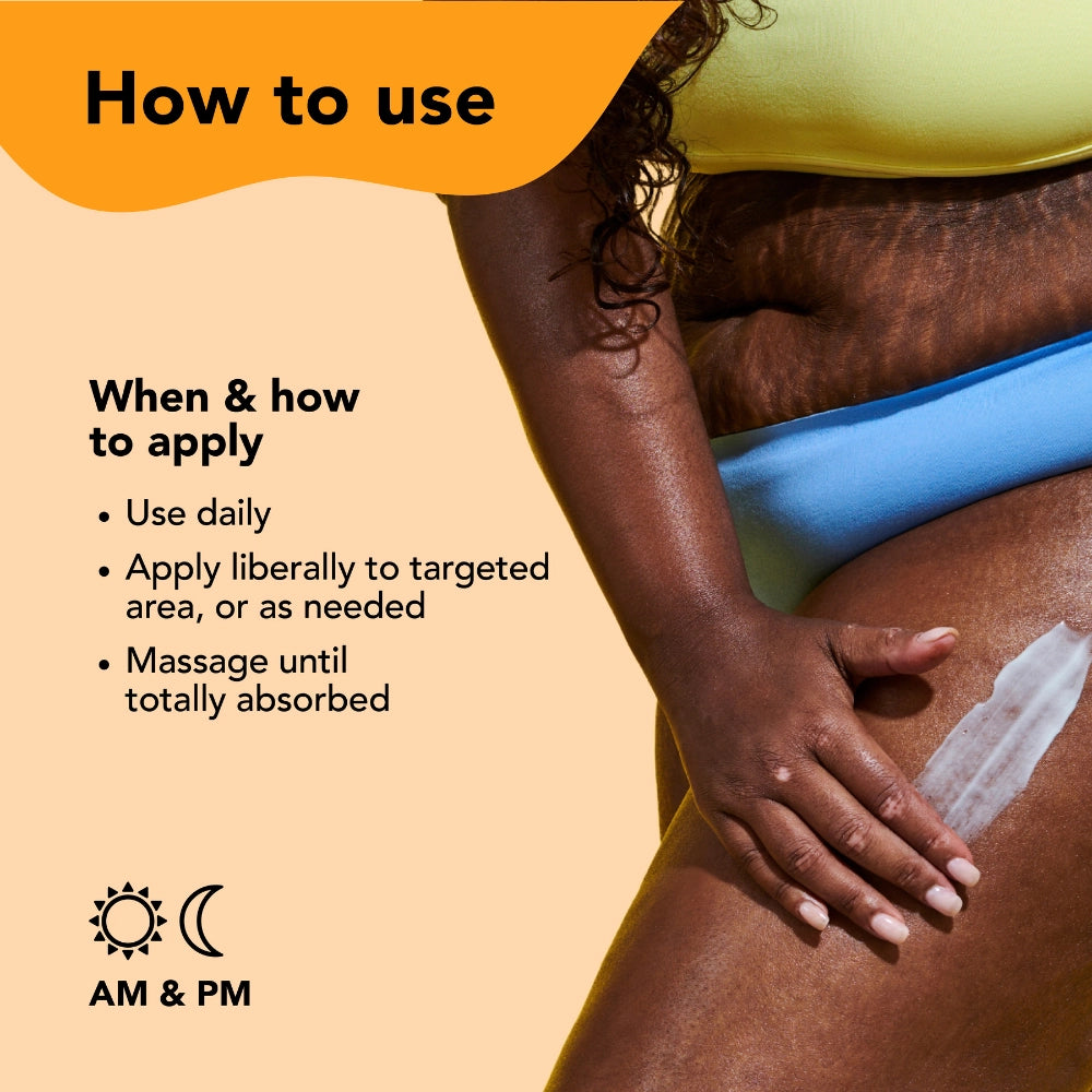 How to use The Solution Vitamin C Brightening Body Lotion: use daily, apply liberally to targeted area or as needed, massage until totally absorbed